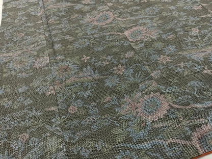平和屋着物■上質な紬　更紗花文　正絹　逸品　AABD9209uw