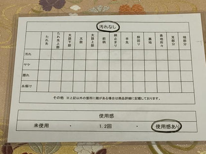 平和屋着物◎綴れ　六通柄袋帯　唐織　流水花丸文　金糸　正絹　逸品　AABD9300ou