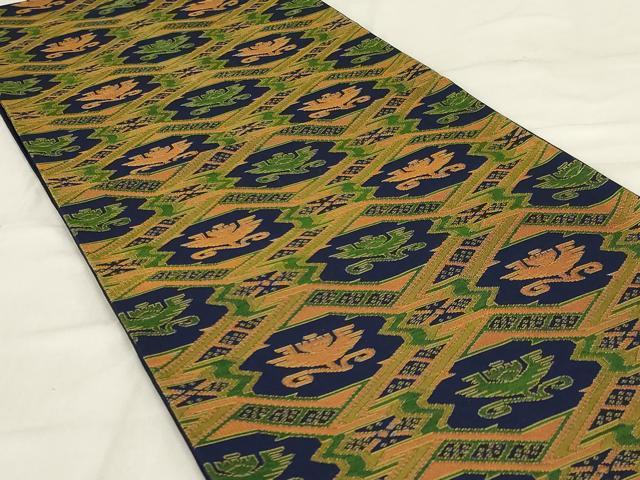 平和屋着物◎六通柄袋帯 抽象文様 正絹 逸品 AABD9309ou
