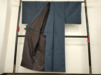 平和屋着物●男性　紬　アンサンブル　亀甲文　正絹　逸品　未使用　AABD9328ck