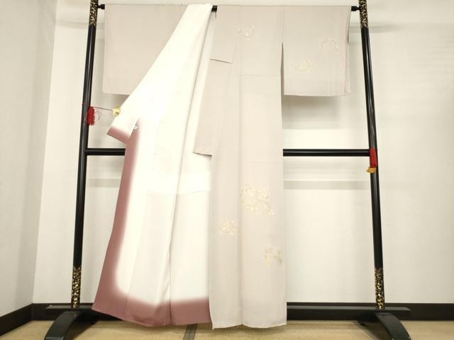 平和屋着物●訪問着　花丸文　金彩　正絹　逸品　AABD9342ck