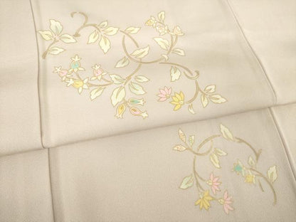 平和屋着物●訪問着　花丸文　金彩　正絹　逸品　AABD9342ck