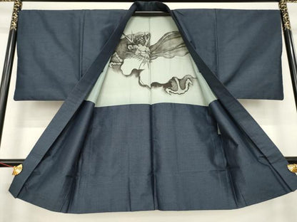 平和屋着物●男性　本場大島紬　アンサンブル　亀甲絣　正絹　逸品　AABD9362ck