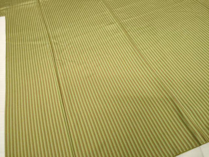 平和屋着物●上質な小紋　縞　正絹　逸品　AABD9367ck