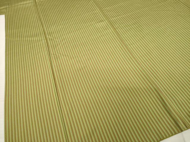 平和屋着物●上質な小紋　縞　正絹　逸品　AABD9367ck