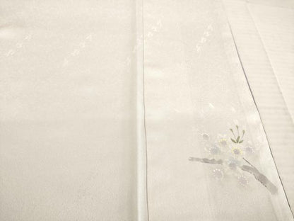 平和屋着物●染織界の匠　村松祥三　訪問着　彩?紙染　手描き　枝桜　暈し染め　正絹　逸品　AABD9369ck