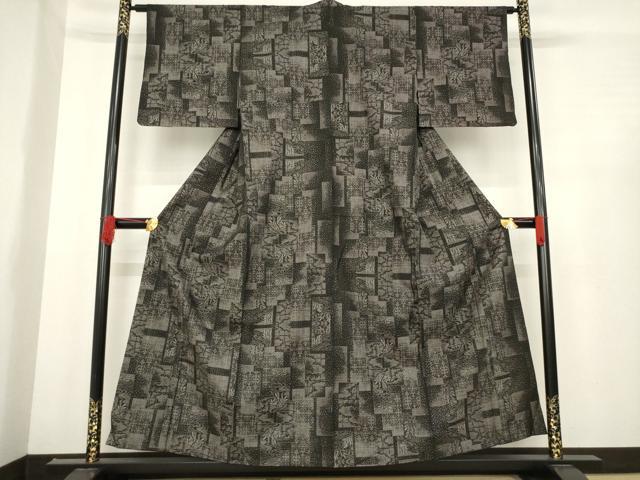 平和屋着物●本場大島紬 カタス7マルキ 短冊 正絹 逸品 AABD9382ck