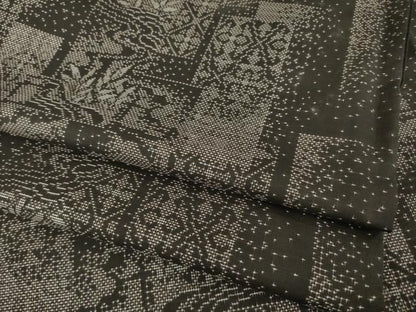 平和屋着物●本場大島紬 カタス7マルキ 短冊 正絹 逸品 AABD9382ck