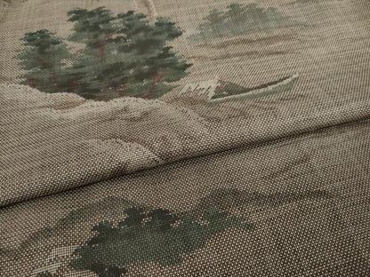 平和屋着物●本場大島紬　カタス9マルキ　風景文　正絹　逸品　AABD9383ck