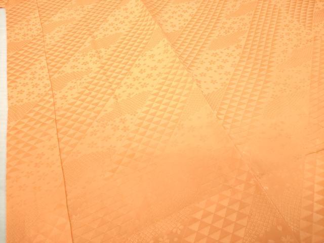 平和屋着物●長襦袢 無双仕立て 絞り 斜縞花地紋 正絹 逸品 AABD9386ck