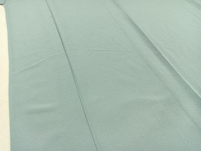 平和屋着物▽上質な色無地 単衣 秘色色 ロング丈 正絹 逸品 AABD9403jh