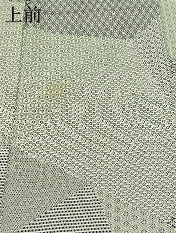平和屋着物▽上質な小紋 単衣 切嵌花文 正絹 逸品 AABD9405jh