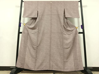 平和屋着物▽上質な小紋 単衣 流水文 正絹 逸品 AABD9406jh