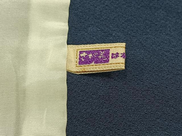 平和屋着物▽上質な小紋 単衣 型染め 草花文 さが美扱い 正絹 逸品 AABD9407jh