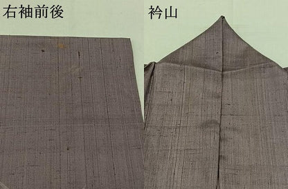 平和屋着物▽訪問着 単衣 紬地 流水杜若文 正絹 逸品 AABD9410jh