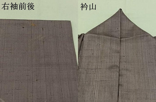 平和屋着物▽訪問着 単衣 紬地 流水杜若文 正絹 逸品 AABD9410jh