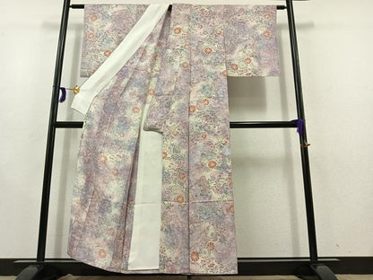 平和屋着物▽上質な小紋 単衣 辻が花 暈し染め 正絹 逸品 AABD9416jh