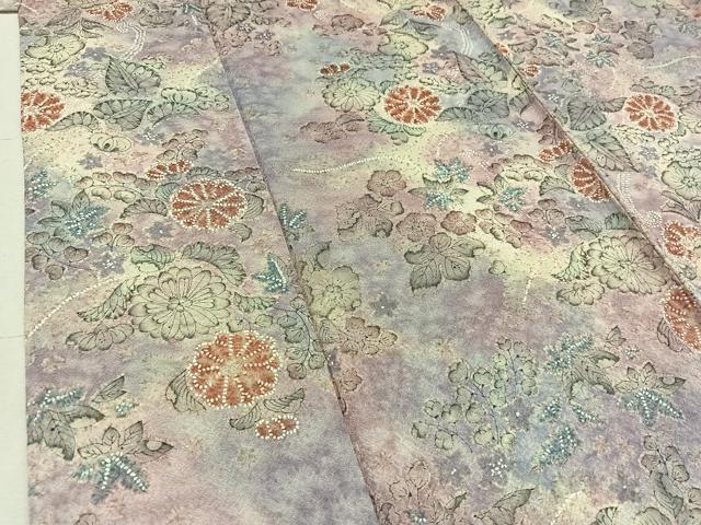 平和屋着物▽上質な小紋 単衣 辻が花 暈し染め 正絹 逸品 AABD9416jh