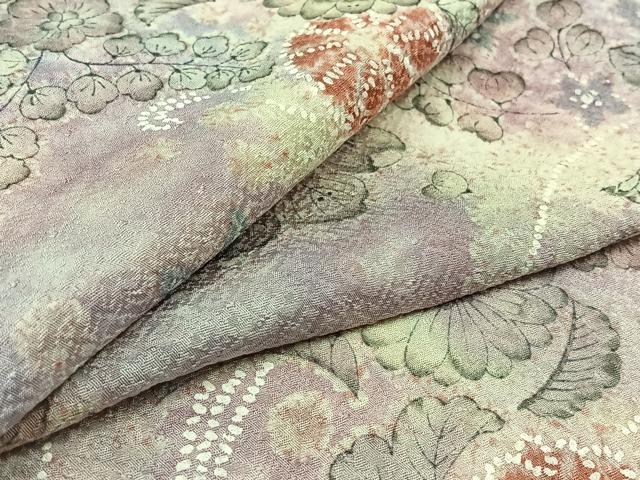 平和屋着物▽上質な小紋 単衣 辻が花 暈し染め 正絹 逸品 AABD9416jh