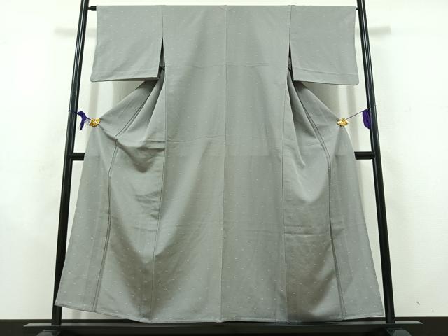 平和屋着物▽上質な小紋 単衣 丸文 正絹 逸品 AABD9420jh