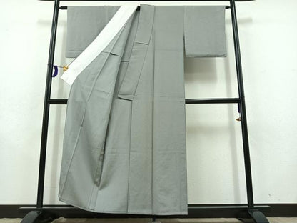 平和屋着物▽上質な小紋 単衣 丸文 正絹 逸品 AABD9420jh