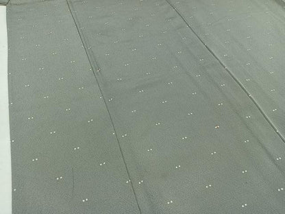 平和屋着物▽上質な小紋 単衣 丸文 正絹 逸品 AABD9420jh