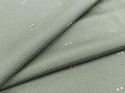 平和屋着物▽上質な小紋 単衣 丸文 正絹 逸品 AABD9420jh