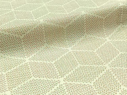 平和屋着物▽上質な紬 単衣 幾何学文様 正絹 逸品 AABD9421jh