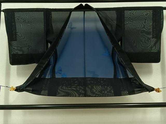 平和屋着物▽羽織 スリーシーズン 春夏秋 塵除け 舞蝶文 正絹 逸品 AABD9422jh