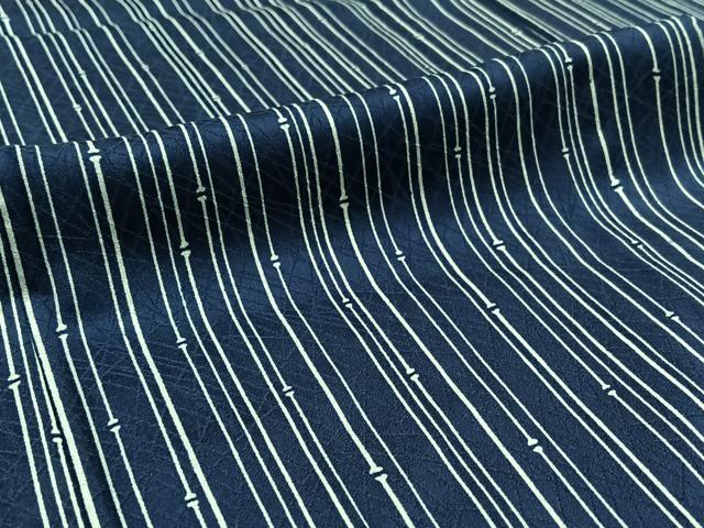 平和屋着物▽上質な小紋 単衣 縞 正絹 逸品 AABD9423jh