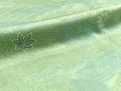 平和屋着物▽上質な小紋 単衣 舞花文 正絹 逸品 AABD9428jh