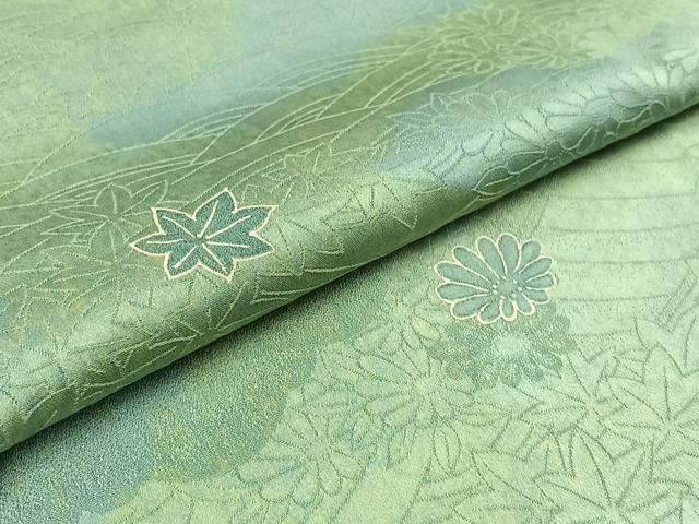平和屋着物▽上質な小紋 単衣 舞花文 正絹 逸品 AABD9428jh