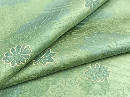 平和屋着物▽上質な小紋 単衣 舞花文 正絹 逸品 AABD9428jh