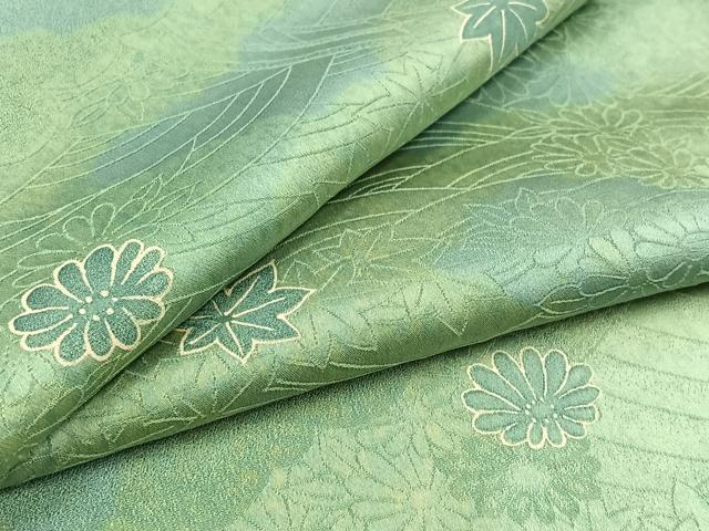 平和屋着物▽上質な小紋 単衣 舞花文 正絹 逸品 AABD9428jh