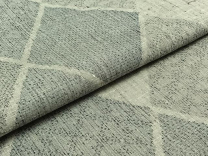 平和屋着物▽上質な紬　単衣　菱文　正絹　逸品　AABD9435jh