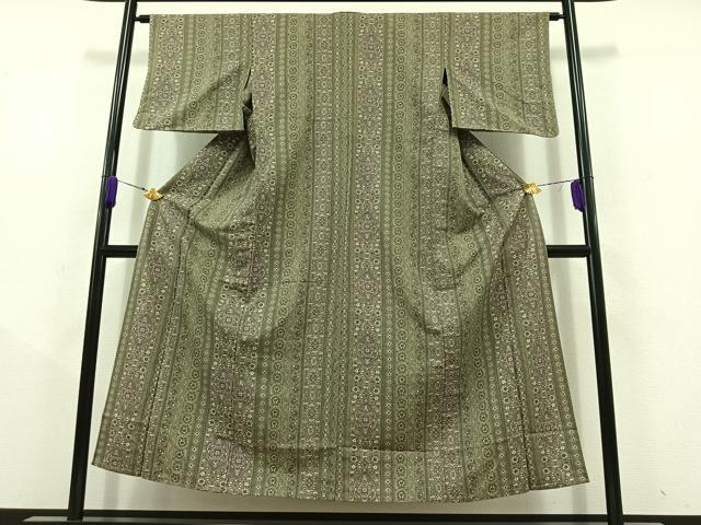 平和屋着物▽上質な小紋 単衣 花間道 正絹 逸品 AABD9438jh