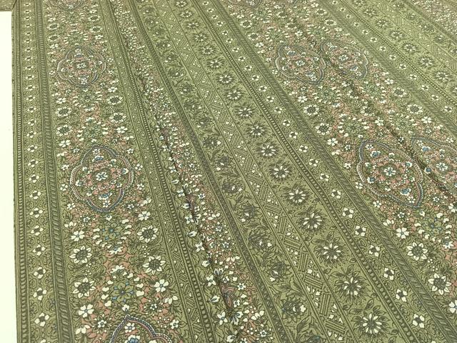 平和屋着物▽上質な小紋 単衣 花間道 正絹 逸品 AABD9438jh