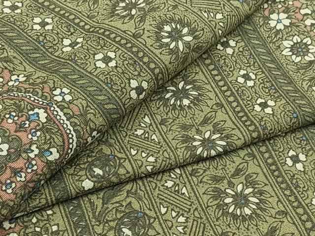 平和屋着物▽上質な小紋 単衣 花間道 正絹 逸品 AABD9438jh