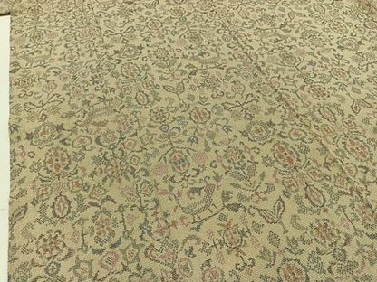 平和屋着物▽本塩沢 単衣 草花文 正絹 逸品 AABD9439jh