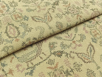 平和屋着物▽本塩沢 単衣 草花文 正絹 逸品 AABD9439jh
