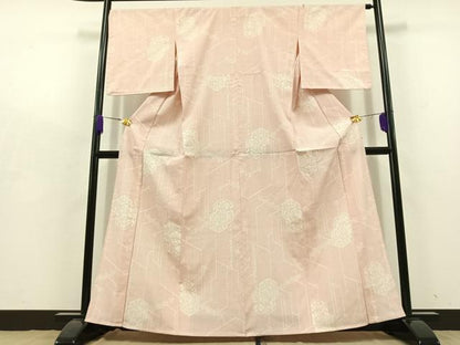 平和屋着物▽本塩沢 単衣 110亀甲 亀甲花文 正絹 逸品 AABD9440jh