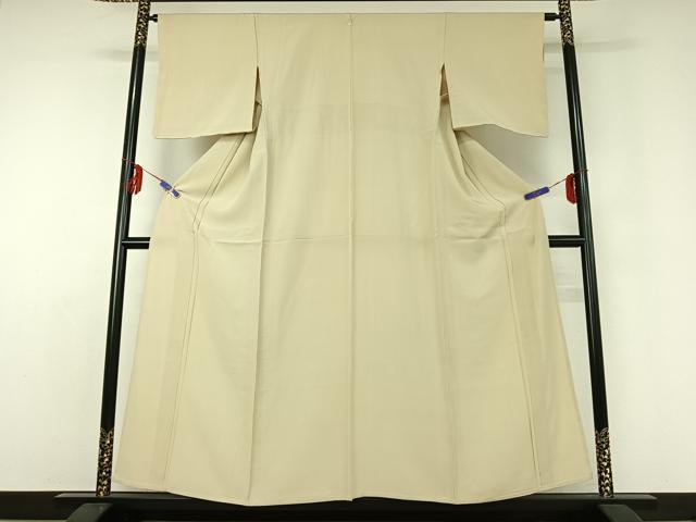 平和屋着物▽上質な色無地 単衣 砂色 正絹 逸品 AABD9442jh