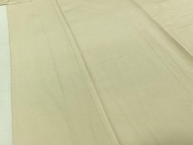 平和屋着物▽上質な色無地 単衣 砂色 正絹 逸品 AABD9442jh