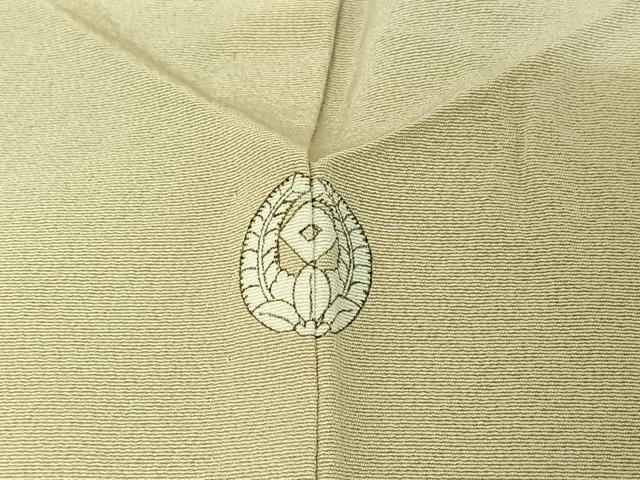 平和屋着物▽上質な色無地 単衣 砂色 正絹 逸品 AABD9442jh