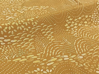 平和屋着物▽上質な小紋 単衣 風景文 正絹 逸品 AABD9444jh