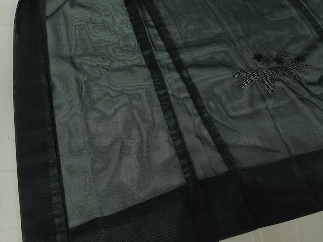 平和屋着物▽羽織　スリーシーズン　春夏秋　塵除け　笹竹花文　正絹　逸品　AABJ3138ck