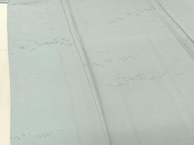 平和屋着物▽上質な色無地 単衣 箔散らし地紋 秘色色 正絹 逸品 AABD9454jh