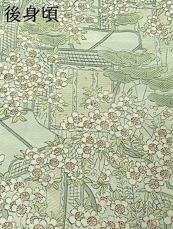 平和屋着物▽上質な小紋 単衣 手描き 御所車花文 正絹 逸品 AABD9456jh