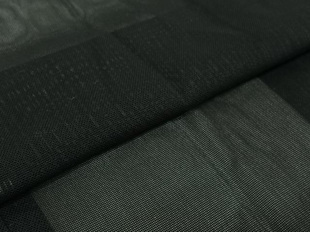 平和屋着物▽道中着　スリーシーズン　春夏秋　塵除け　濡羽色　黒地　正絹　逸品　AABD9457jh