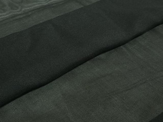 平和屋着物▽男性　黒紋付　羽織　スリーシーズン　春夏秋　塵除け　正絹　逸品　AABD9458jh